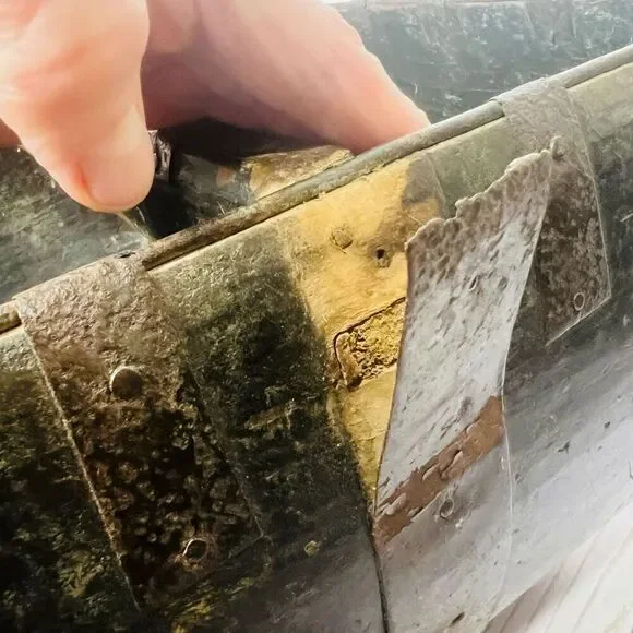 Antique Chinese Rice Grain Harvest Basket Bucket Scoop Measure Wood Baskets & Bins